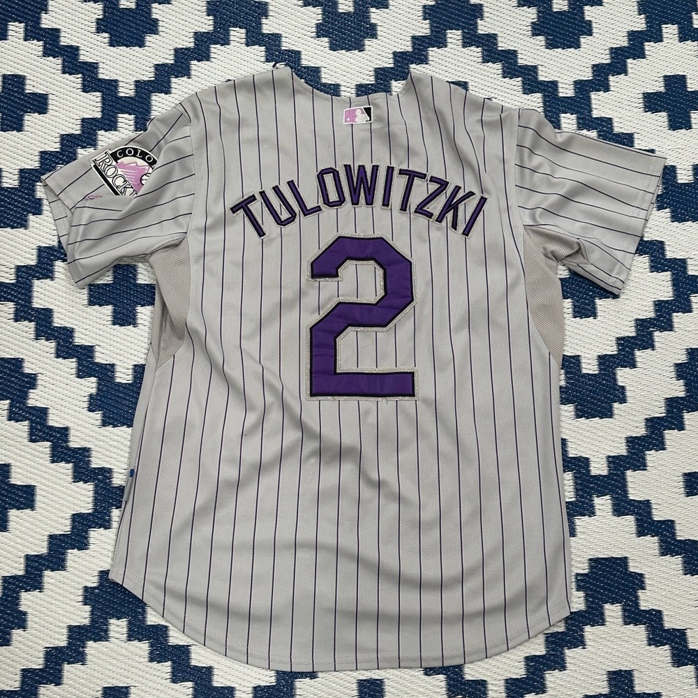 Majestic Gray and Purple Men's Jersey